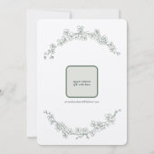 Sage Dream Wedding Einladung (Rückseite)