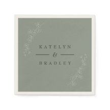 Sage Dream Wedding Napkins