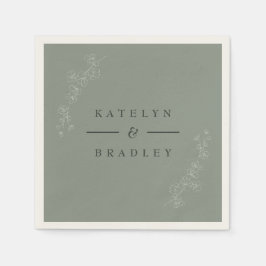 Sage Dream Wedding Napkins Serviette