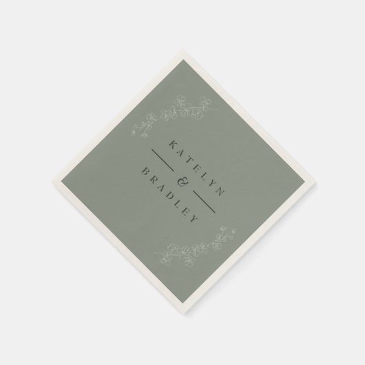 Sage Dream Wedding Napkins Serviette (Ecke)