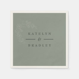 Sage Dream Wedding Napkins Serviette