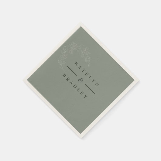 Sage Dream Wedding Napkins Serviette (Ecke)
