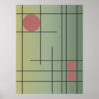 Sage Drift Nr. 1 — Moderne geometrische Wandkunst  Poster