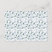 Sage Dusty Blue Floral Baby Shooting Books for Bab Begleitkarte (Rückseite)