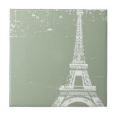 Sage Eiffel Tower Keramik Tiles Fliese (Vorderseite)