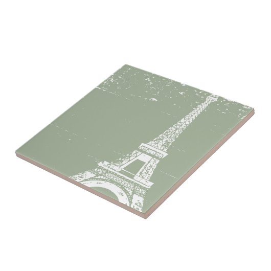Sage Eiffel Tower Keramik Tiles Fliese (Seite)