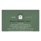 Sage Elegant handmade Soy Wax Candle Magnetische Visitenkarte (Vorderseite)