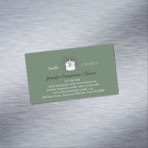 Sage Elegant handmade Soy Wax Candle Magnetische Visitenkarte