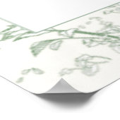 Sage Elegante Toile Seating Chart Poster (Ecke)