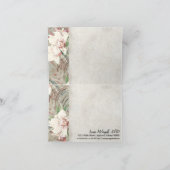 Sage Elegante tropische Blumenblätter Vielen Dank Dankeskarte (Innenseite)