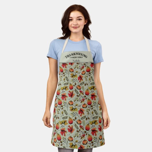 Sage Erntedank Cooking Squad Fall Harvest Schürze (Getragen)