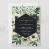 Sage Ethereal Botanical Wedding Einladung (Vorderseite)
