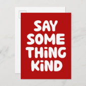 Sage etwas Gutes Postkarte (Vorne/Hinten)