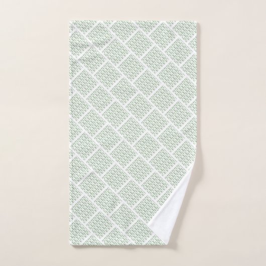 SAGE EUCALYPTUS GRID PATTERN BADEZIMMER TOWEL SET (Handtuch)