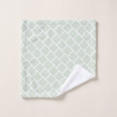 SAGE EUCALYPTUS GRID PATTERN BADEZIMMER TOWEL SET (Waschlappen)