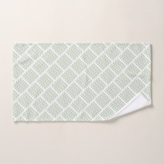 SAGE EUCALYPTUS GRID PATTERN BADEZIMMER TOWEL SET (Handtuch)
