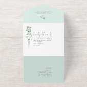 Sage Eucalyptus We Do Wedding Foil All-in-One-Einladung (Außenseite)