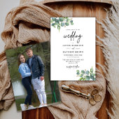 Sage Eukalyptus Woodland Foto Wedding Einladung