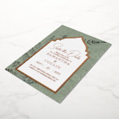Sage Evergreen Fern Botanisch Save the Date Folieneinladung (Gedreht)