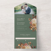 Sage Fall Foto Hochzeit alles in einer Einladung (Innen Boden)