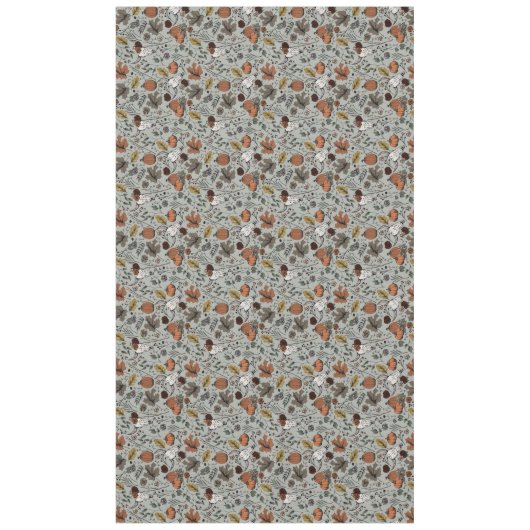 Sage Fall Harvest & Cow Skull Bull Head Floral Tischdecke (Vorderseite)