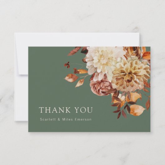 Sage Fall Terracotta Dankeskarte (Vorderseite)