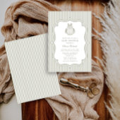 Sage Farmhouse Vintag Babydusche Einladung