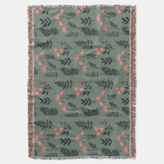 Sage Fern Throw Blanket Decke (Vorderseite Vertikal)