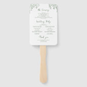 Sage Floral Arch Whimsical Wedding Programs Fächer (Rückseite)