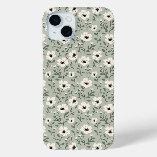 Sage Floral Case-Mate iPhone Hülle (Rückseite)