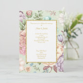 SAGE FLORAL ELEGANT WEDD INVITES EINLADUNG (Stehend Vorderseite)