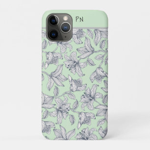 Sage Floral Monogram iPhone / iPad Gehäuse Case-Mate iPhone Hülle
