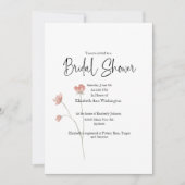 Sage Floral Watercolor Bridal Dusche Einladung (Vorderseite)