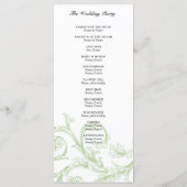 Sage Floral Wedding Program Programm (Rückseite)