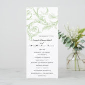 Sage Floral Wedding Program Programm (Stehend Vorderseite)