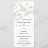 Sage Floral Wedding Program Programm (Vorderseite)