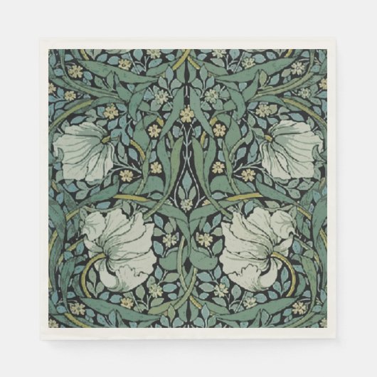 Sage Floral William Morris Serviette (Vorderseite)