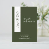 SAGE Flüstern Soiree mit Foto Save The Date (Stehend Vorderseite)