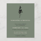 Sage Forest Pine Tree Indie Rustikales Budget Flyer (Vorne)