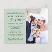 Sage Foto QR Code Hochzeitsempfang Einladung (Vorderseite)