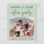 Sage Foto QR Code Hochzeitsempfang Einladung (Vorderseite)