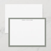 Sage Frame Note Card Einladung (Vorne/Hinten)