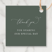 Sage Garden Geschenkmarke Wedding Party Favoriten Geschenkanhänger (Rückseite)