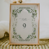 Sage Garden Tischnummer Card Empfang Dekoration