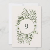 Sage Garden Tischnummer Hochzeitsempfang (Vorderseite)