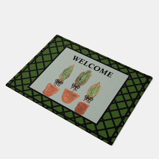 Sage Garden Topiary Rug Mat Doormat Fußmatte (Schrägansicht)