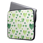 Sage Garden Watercolor Hearts Laptopschutzhülle (Vorderseite Links)