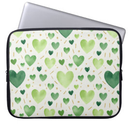 Sage Garden Watercolor Hearts Laptopschutzhülle