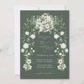 Sage Garden Wedding Einladungskarte Einladung (Vorderseite)