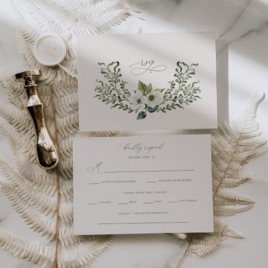 Sage Garden Wedding UAWG Response-Abschlusskarte Einladung